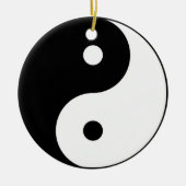 yin yang zwart wit symbool keramisch ornament (Voorkant)
