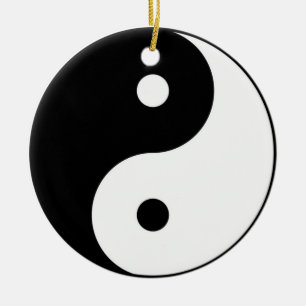 yin yang zwart wit symbool keramisch ornament