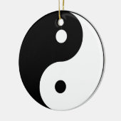 yin yang zwart wit symbool keramisch ornament (Links)