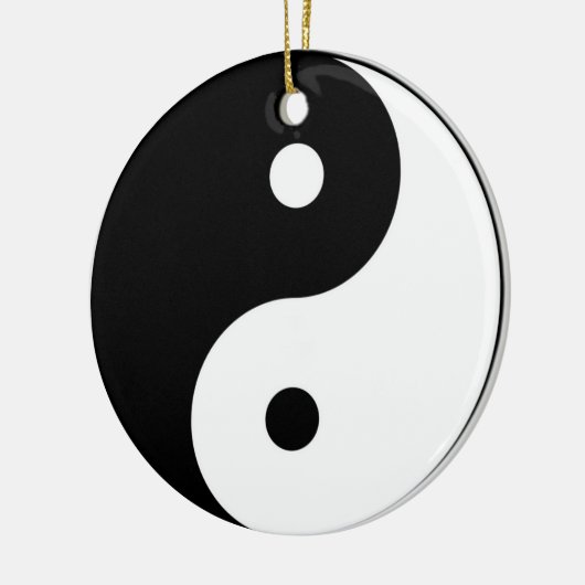 yin yang zwart wit symbool keramisch ornament (Links)
