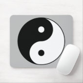 yin yang zwart wit symbool muismat (Met muis)