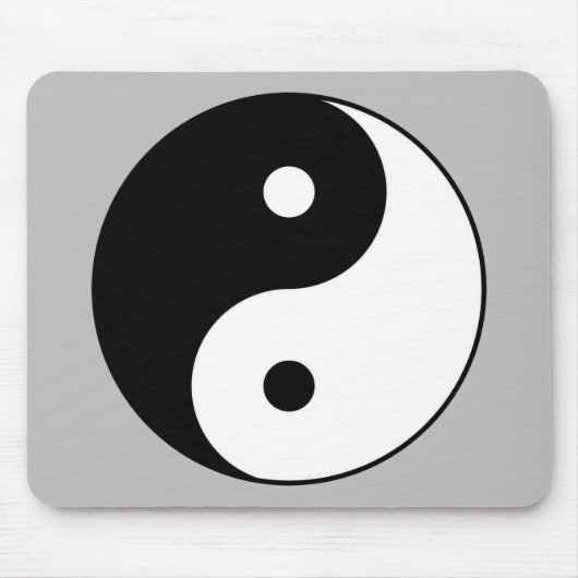 yin yang zwart wit symbool muismat (Voorkant)