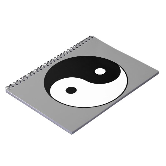 yin yang zwart wit symbool notitieboek (Linkerzijde)