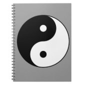 yin yang zwart wit symbool notitieboek (Voorkant)