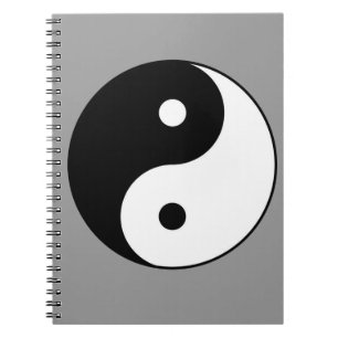 yin yang zwart wit symbool notitieboek