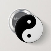 yin yang zwart wit symbool ronde button 5,7 cm (Voorkant /achterkant)