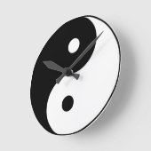yin yang zwart wit symbool ronde klok (Hoek)