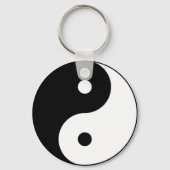 yin yang zwart wit symbool sleutelhanger (Voorkant)