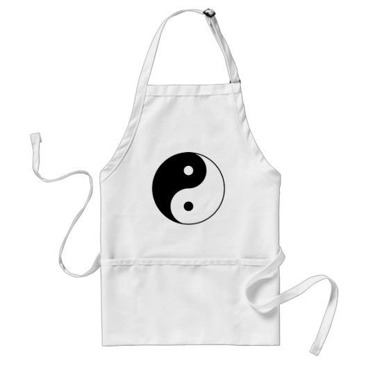yin yang zwart wit symbool standaard schort (Voorkant)