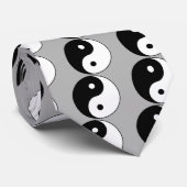 yin yang zwart wit symbool stropdas (Opgerold)
