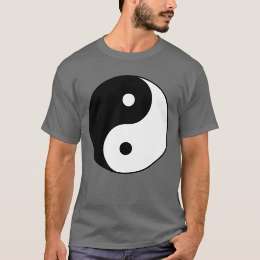 yin yang zwart wit symbool t-shirt (Voorkant)