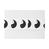 Yin Yang Zwart-witte harten ontwerp bruiloft Uitnodigingen Wikkel (Achterkant Voorbeeld)