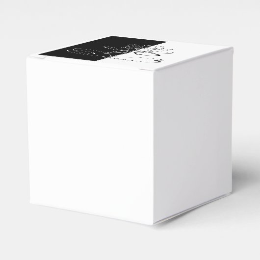 Yin Yang Zwarte Witte Lotusbloem Bedankdoosjes (Voorkant Zijde)
