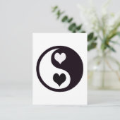Ying en de Zwart-witte Harten van Yang Briefkaart (Staand voorkant)