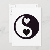 Ying en de Zwart-witte Harten van Yang Briefkaart (Voorkant / Achterkant)