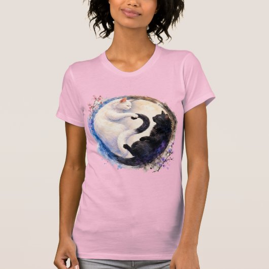 Ying en Yang Kittens T-shirt (Voorkant)