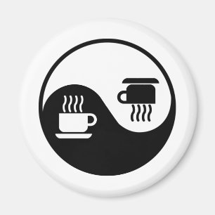 Ying en Yang van koffie Magneet
