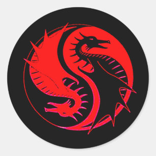 Ying Yang 3 Ronde Sticker