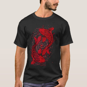 Ying Yang Asian Koi Fish Japeses T-shirt