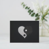 Ying Yang (B&W) Heart Products Briefkaart (Staand voorkant)
