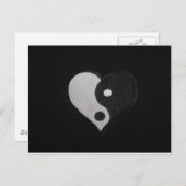Ying Yang (B&W) Heart Products Briefkaart (Voorkant / Achterkant)