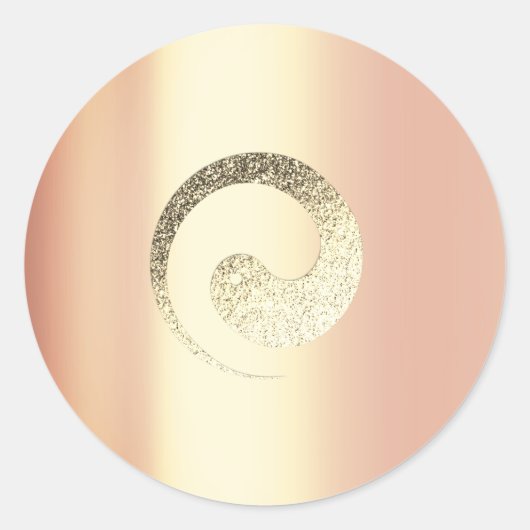 Ying Yang Balance Roos Gold Pace Spiritueel Infini Ronde Sticker (Voorkant)