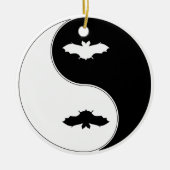 Ying Yang Bat Keramisch Ornament (Voorkant)