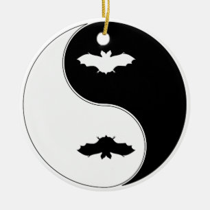 Ying Yang Bat Keramisch Ornament