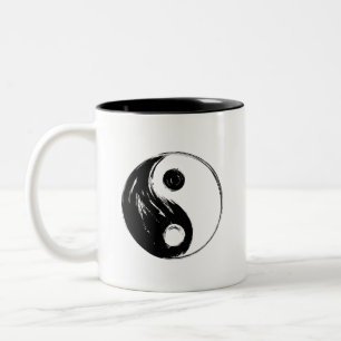 Ying Yang - Black Edition Tweekleurige Koffiemok
