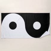 Ying Yang Black en White Beach Towel Strandlaken (Voorkant)