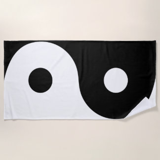 Ying Yang Black en White Beach Towel Strandlaken
