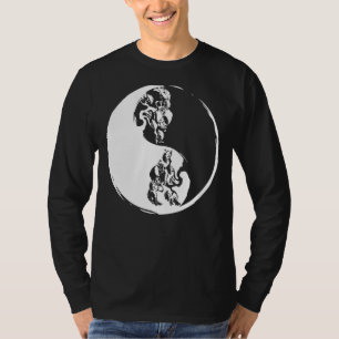 Ying Yang Bonsai Tree Retro Plant Garden Buddhist T-shirt