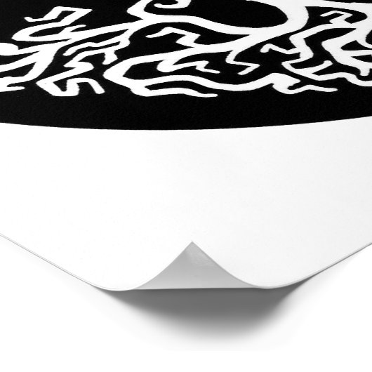 Ying-Yang-boomcirkel Poster (Hoek)