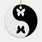 Ying Yang Butterfly Keramisch Ornament (Achterkant)