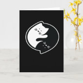 Ying Yang Cat Meditation Kaart (Gele Bloem)