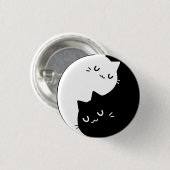 Ying Yang Cats Ronde Button 3,2 Cm (Voorkant /achterkant)