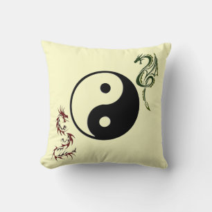 Ying Yang Chinese Dragon Kussen