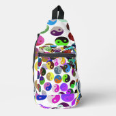 Ying Yang cirkels kleurrijk patroon Sling Bag (Voorkant)