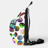 Ying Yang cirkels kleurrijk patroon Sling Bag (Rechts)
