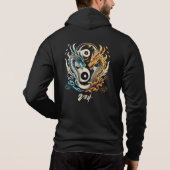 Ying yang draak hoofden 2024 hoodie (Achterkant)