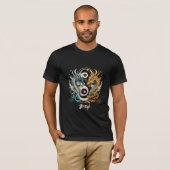 Ying yang draak hoofden 2024 t-shirt (Voorkant volledig)