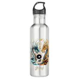 Ying yang draak hoofden 2024 waterfles 