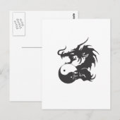 Ying Yang Dragon Briefkaart (Voorkant / Achterkant)