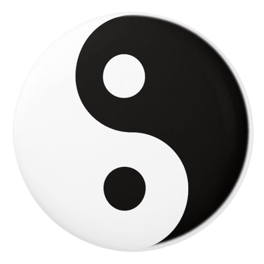 Ying Yang dualiteiten Keramische Knop (Voorkant)