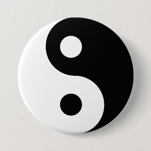 Ying Yang dualiteiten Ronde Button 7,6 Cm (Voorkant)