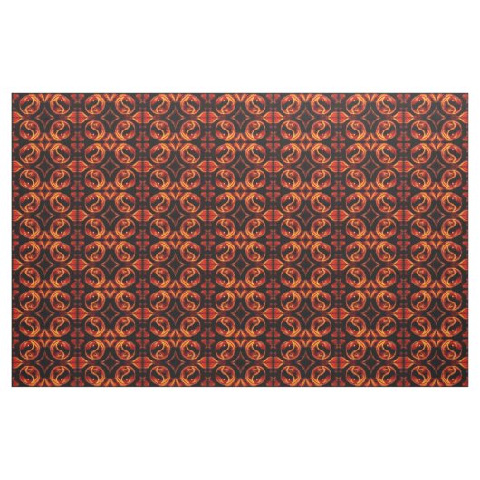 Ying Yang Flame Stof (Yard (91,4 cm))