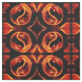 Ying Yang Flame Stof