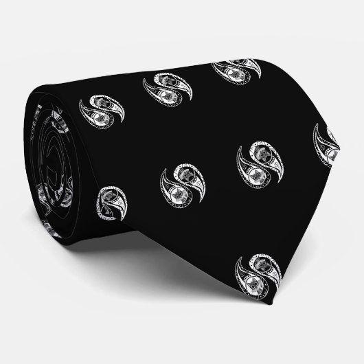 Ying Yang - Fox Nerd Stropdas (Opgerold)