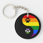 Ying Yang Genderqueer Acrylic Keychain (Voorkant)
