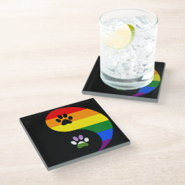 Ying Yang Genderqueer Coaster Glazen Onderzetter